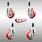 Service Caster 4 Inch 316SS Red Poly Swivel 1-1/8 Inch Expanding Stem Caster Brake SCC, 2PK SS316EX20S414-PPUB-RED-2-TLB-2-118 - alternate 4